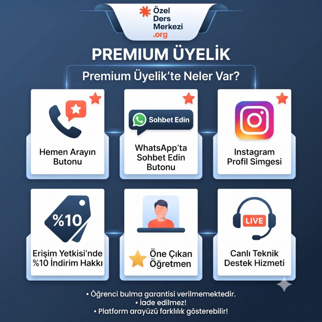 Öğretmenler için premium üyelik paketi