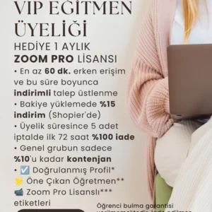 VIP Eğitmen Üyeliği (1 Aylık) VIP Eğitmen Üyeliği (1 Aylık)
