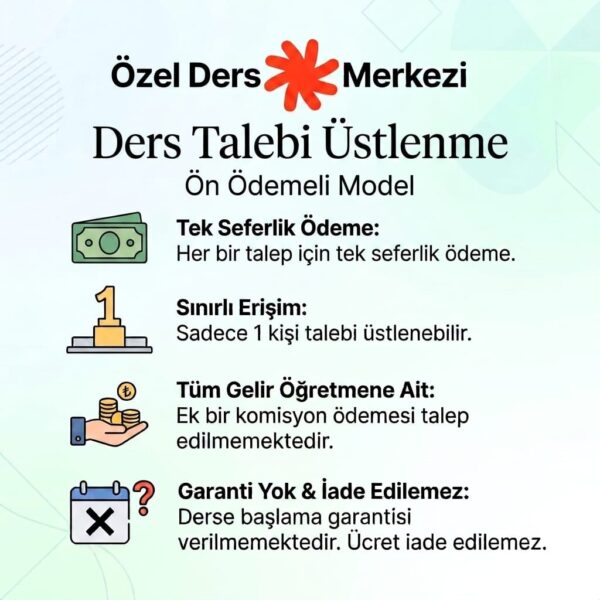 #Ö-694 Ders Talebi Üstlenme (Ön Ödemeli – Tek Seferlik)